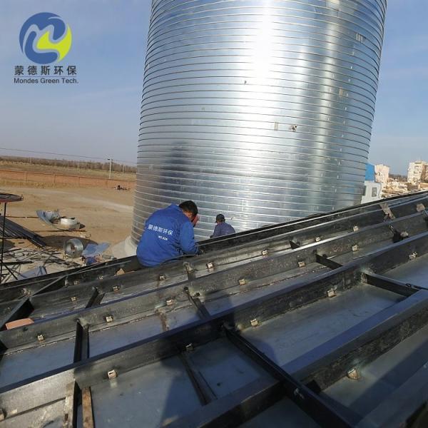 Anti Corrosion Spiral Steel Silo , Galvanized Steel Slag Storage Lipp Silos