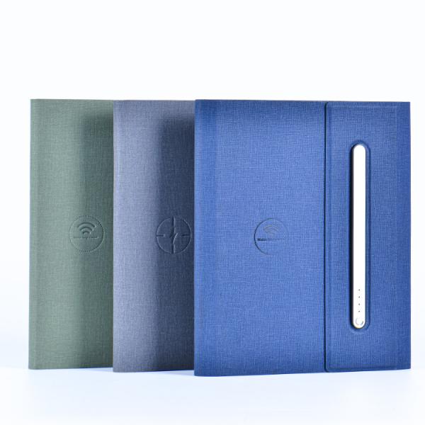 Luxury Business Wireless Charging Multifunctional Notebook With Power Bank