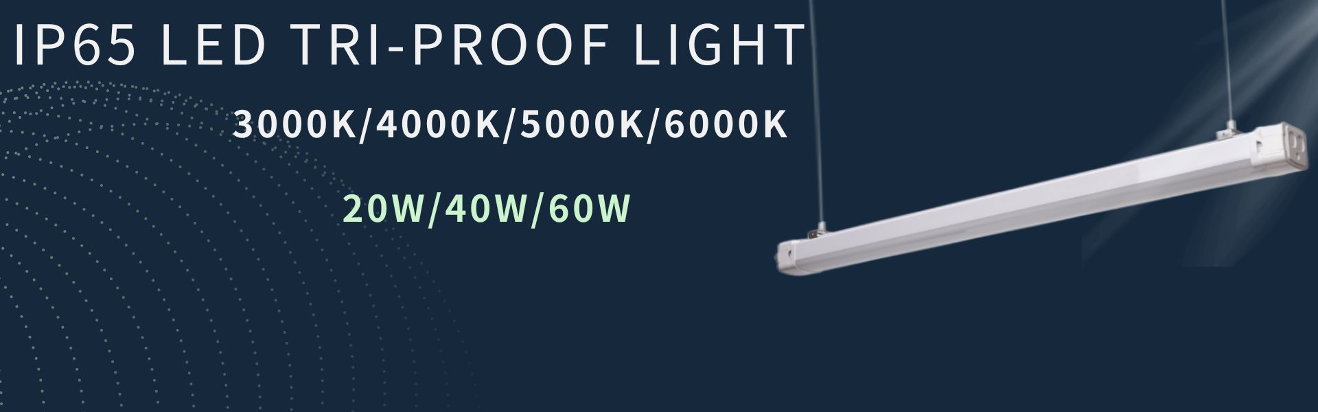Водостойкий IP65 светодиодный трехпрочный свет с 180lm / W аварийным датчиком 120 градусов угла света