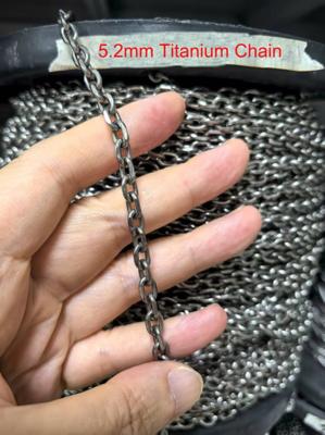 5.2mm and 7.0mm Wide Pure Titanium Chain Titanium Accessories Gentlemen Chain with Cheap Price