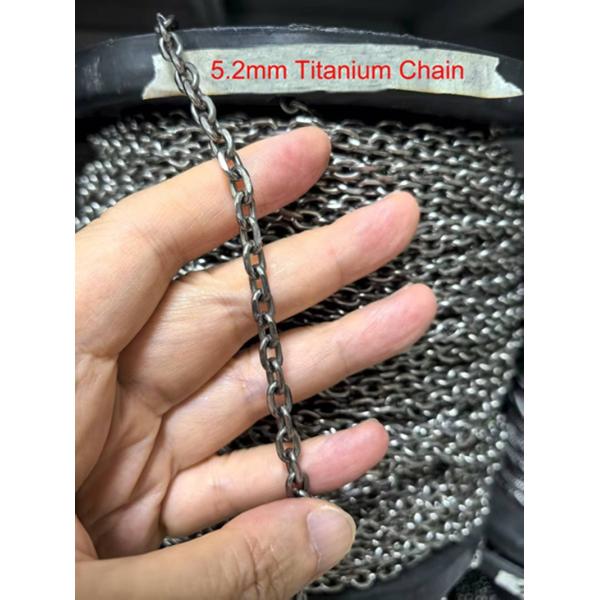 5.2mm and 7.0mm Wide Pure Titanium Chain Titanium Accessories Gentlemen Chain with Cheap Price TA1 Titanium Link Chain for Men’s Jewelry