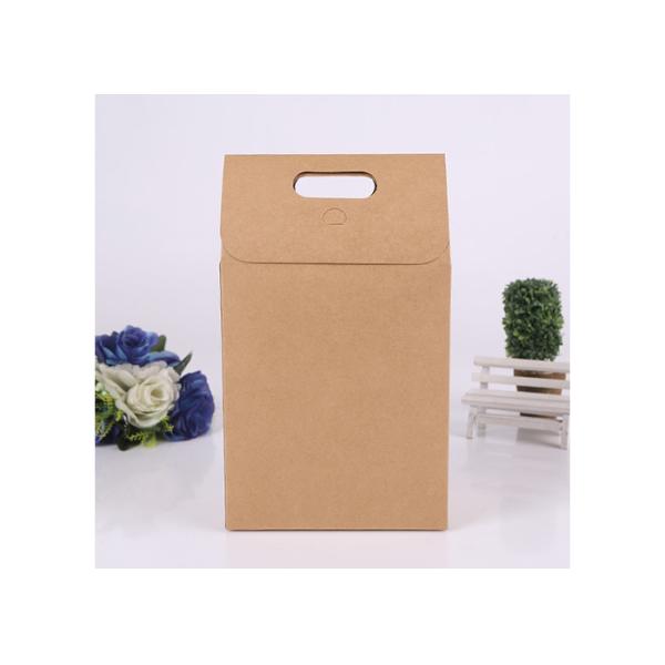 Сумки подарка Брауна Kraft рождества бумажные обедают квадратный бумажный мешок с ручками