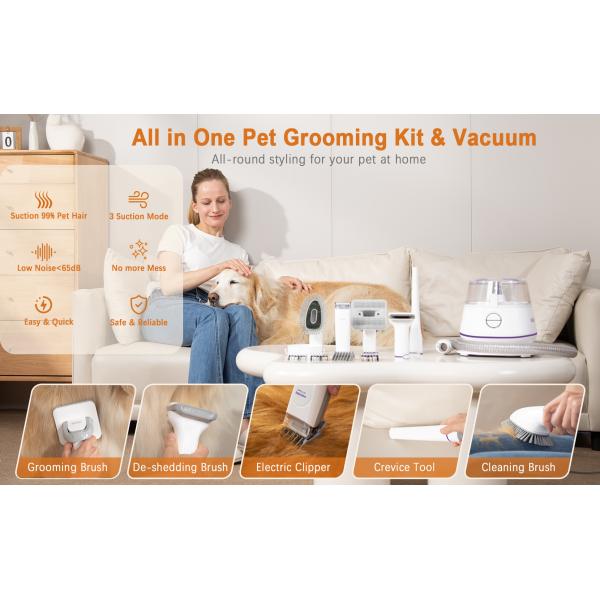 Электрический портативный вакуумный комплект для ухода за домашними животными