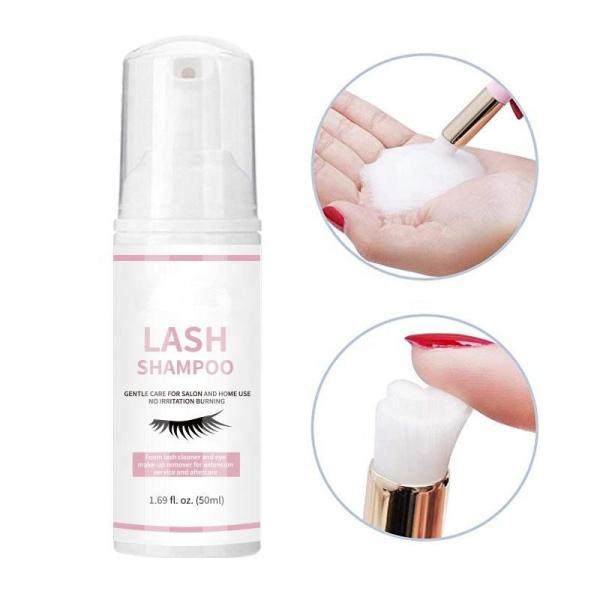 60ml Vegan Eyelash Extension Cleanser Lash Shampoo Lash Foam Cleanser