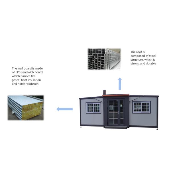 Magic House Tiny Homes on Wheels 2 Bedrooms Tiny House Trailer 20 ft Tiny Homes Modern Cheap Prefab Homes