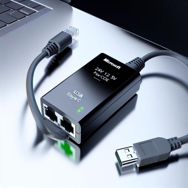 24V 12V 5V POE Passive Injector USB-C Type C Cable and Ethernet RJ45 Connector