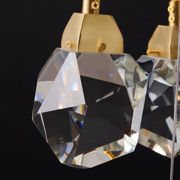 Large Crystal LED Chandelier Luxury K9 Diamond Crystal Hanging Light Living Room Pendant Lamp