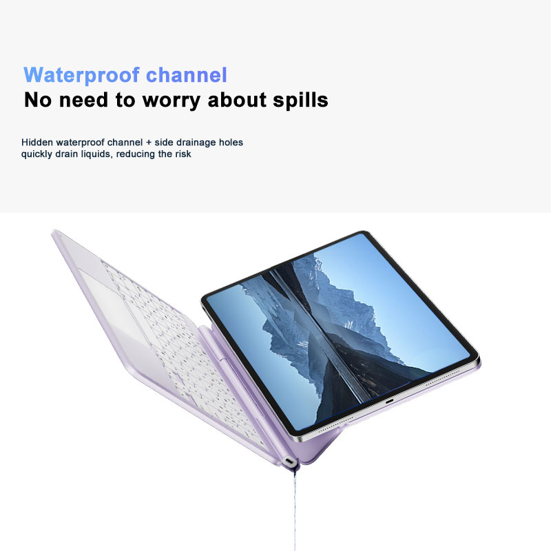 High Quality Aluminum Alloy Scissor RGB Backlit New Magnetic Adsorption Wireless Keyboard Case for iPad Pro(2025)13