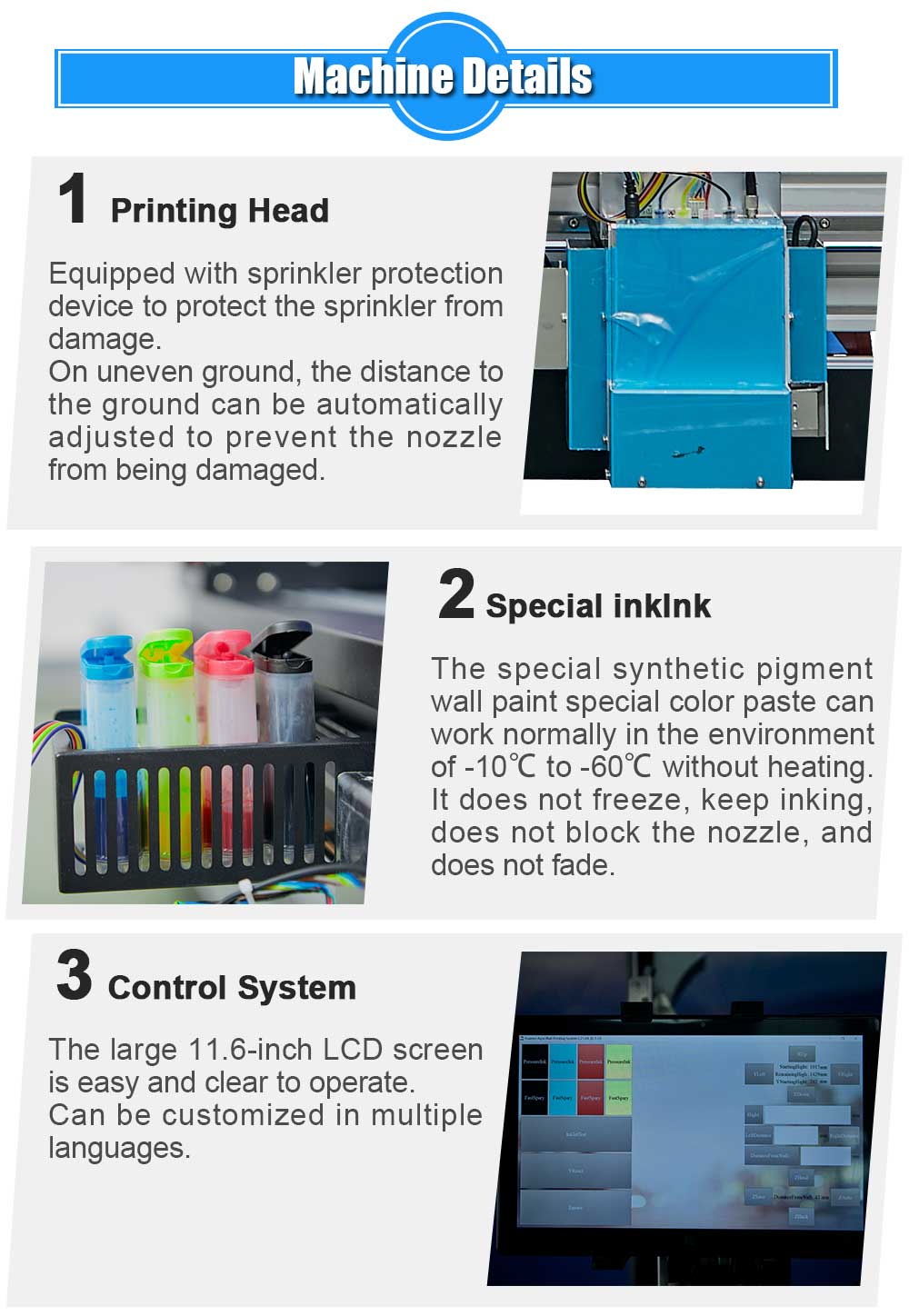 5D 3D вертикальный стеновой струйный принтер автоматическое использование Epson Head