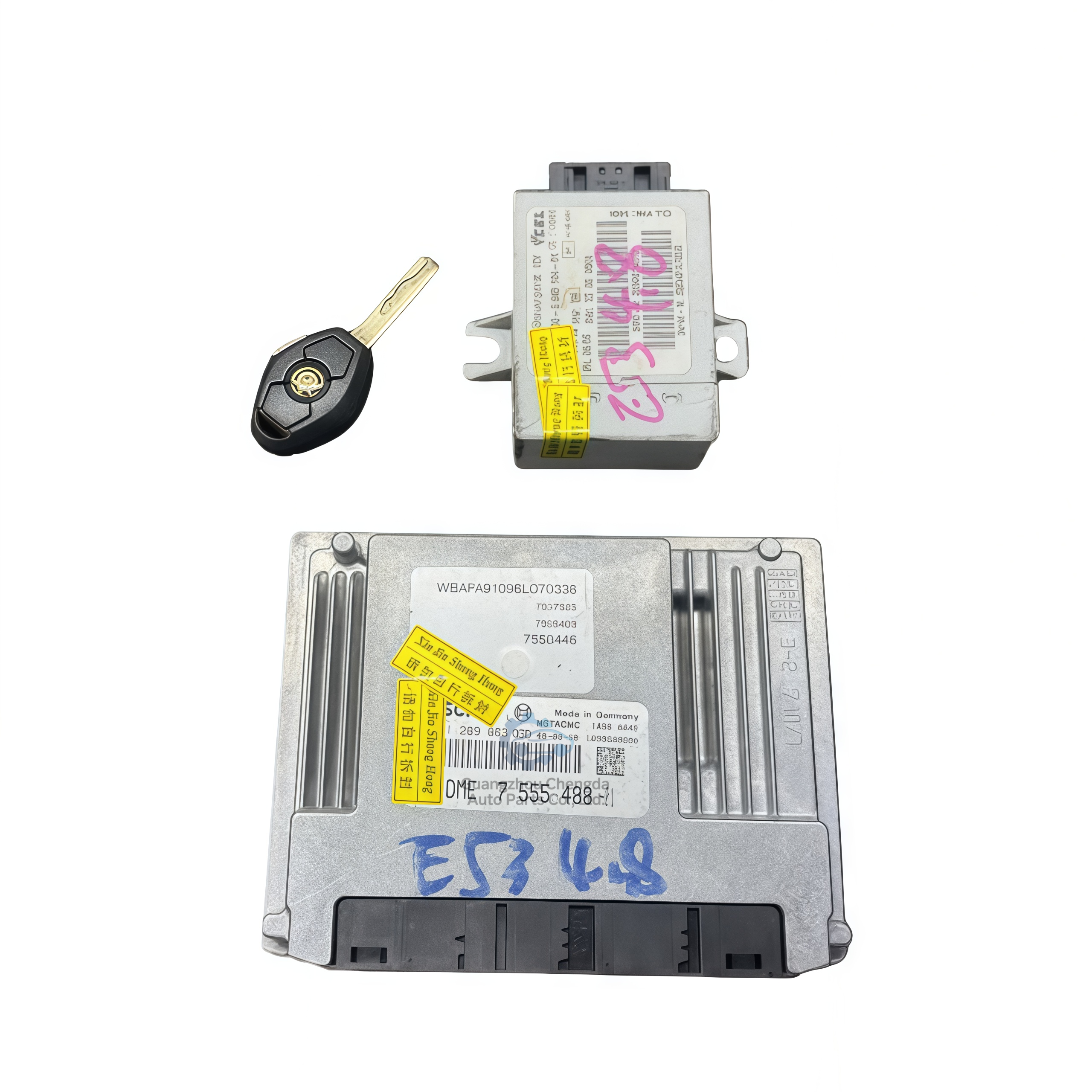 FOR BMW X5 E53 4.8 N62 DME Module & CAS2 ECU Set Engine Computer, Anti Theft System, Ignition Key Programming, OEM Quality