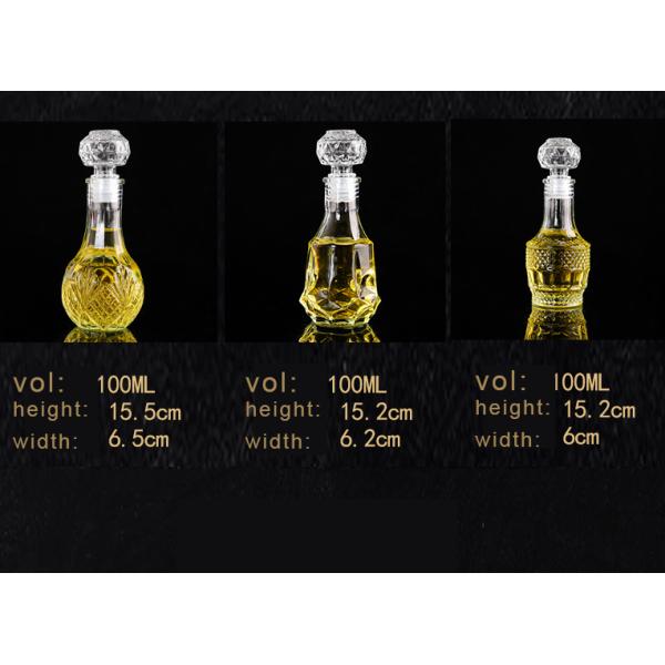 Стекло Кристл круга диаманта творческое разливает покрытие по бутылкам миниатюрного вискиа 50ml УЛЬТРАФИОЛЕТОВОЕ