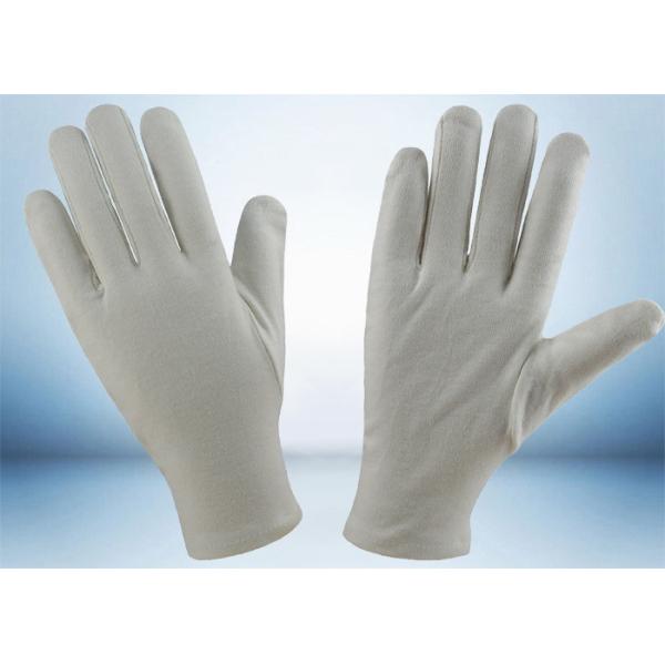 Отбеленные белые перчатки осмотра хлопка, вкладыши перчатки хлопка подшивая тума