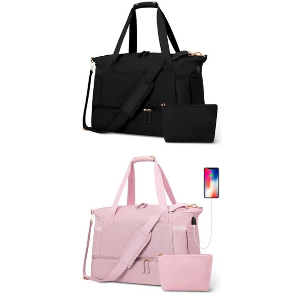 Custom Logo Women Duffel Weekender Bag Sports Tote Bag Foldable Waterproof