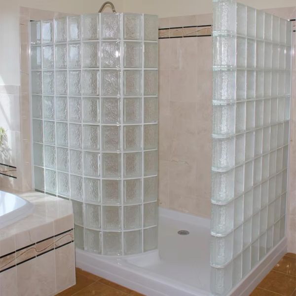 Custom Decorative Crystal Glass Block Transparent Window Wall Hollow Glass Brick