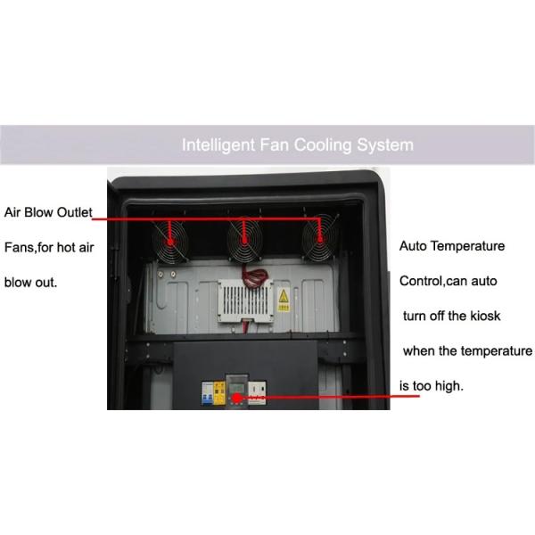 Free Standing Outdoor Touch Screen Kiosks Air Cooling LCD Display Digital Signage IP65 Waterproof