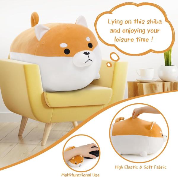 MorisMos 18 Unisex Shiba Inu Corgi Plush Dog Toy Cute Kids Stuffed Animal Pillow ChristmasBirthday Shiba Inu Akita Girl Boy
