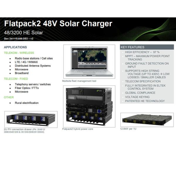 Flatpack2 48V 3200W Solar Power Charger Power Supply Module Flatpack2 48/3200 HE