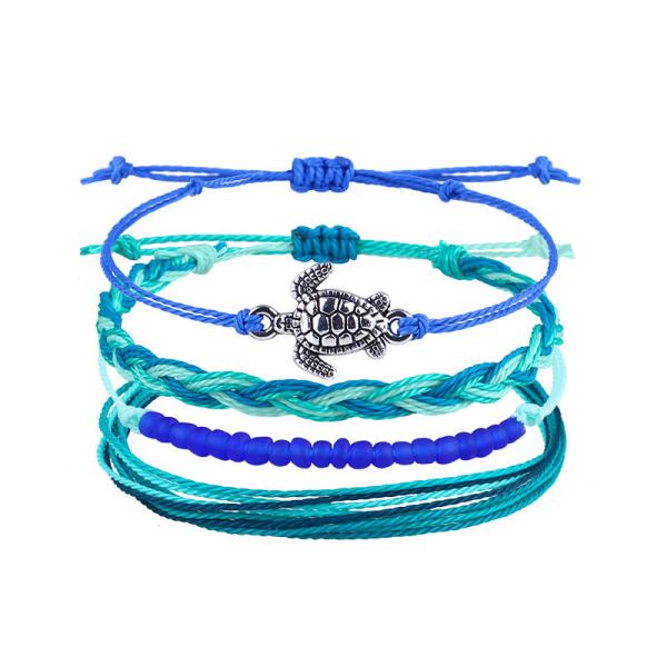 Colorful 16 8CM Wax Thread Braided Rice Bead Bracelet for Women Handcrafted Design