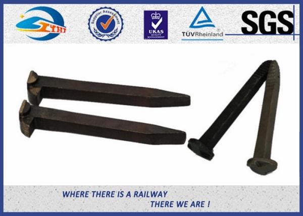 ISO Certificate Railroad Track Spikes / Rail Dog Spike For Timber Sleeper