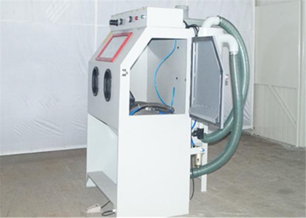 Small Parts Manual Sandblasting Cabinet , 550W Power Glass Beads Blast Cabinet