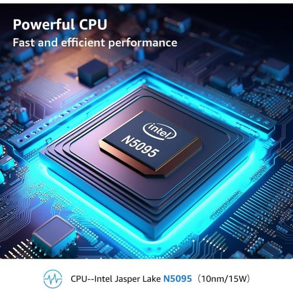 Intel Celeron N5095 4-Core Windows Laptop Computer Processor 15.6'' Windows Laptop 1TB 2.4G 5G WiFi