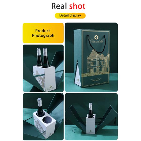 Коробка подарка картона двойной двери упаковывая для вина Шампань алкоголя