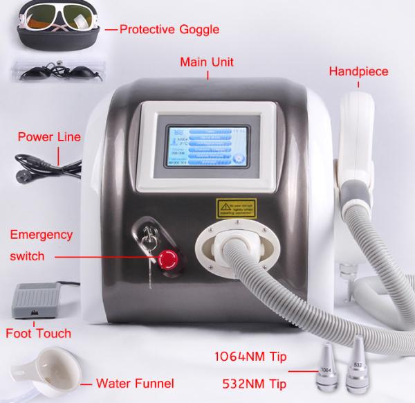 q switch tattoo removal machine 1064nm 532nm Acne Scar / Tattoo Laser Removal Machine 1000mj ISO Approval
