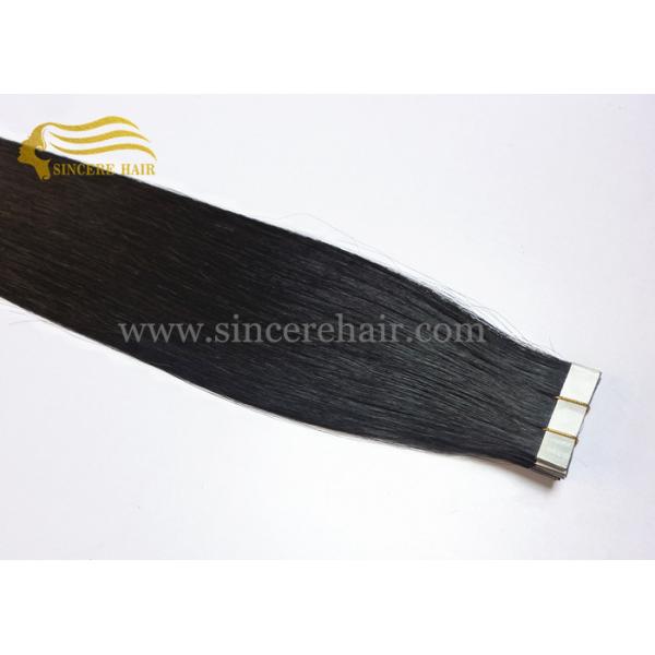 Top quality 22 inch jet black #1 tape in hair extensions 2.5 gram for sale 22