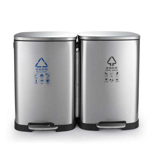 OEM Anti Smudge Stainless Steel Outdoor Trash Can