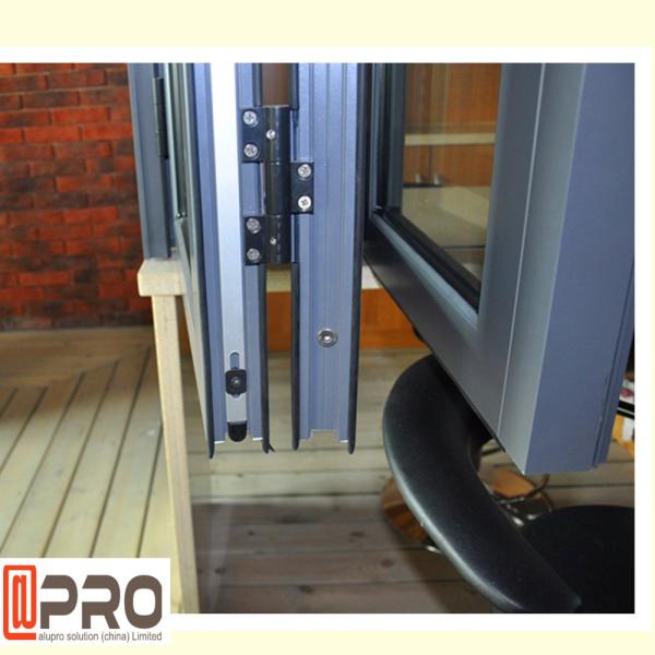 Double Glazing Vertical Bifold Window , Anodized Aluminium Windows aluminum kitchen folding window aluminum bi fold wind