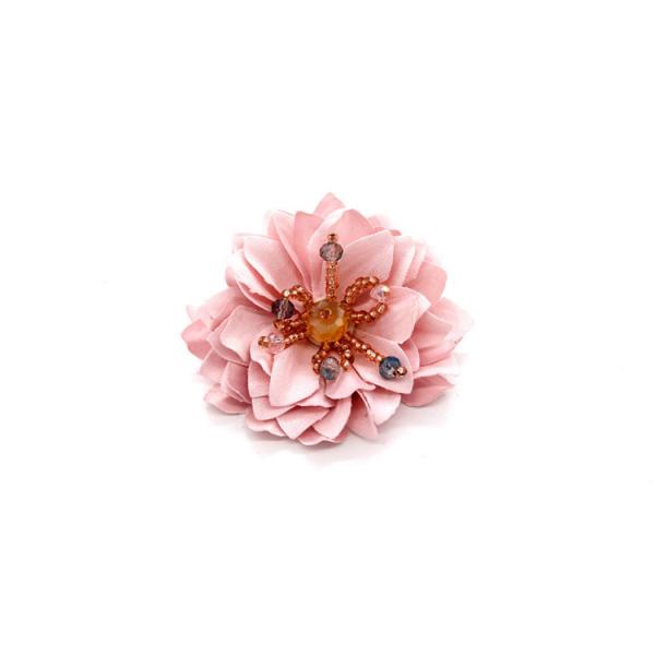 Hand Sintered Edge Flower /girl flower made of satin ribbons/Hand-simulated flower Various colors Fabric, wool
