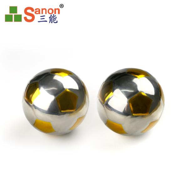 304 / 316 Stainless Steel Hollow Ball Golden Football Shape Decorative Balustrade