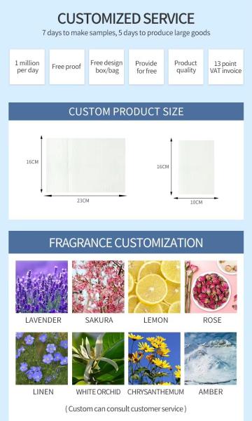 Customizable Safe Fabric Softener Sheets Convenient For Home And Travel Use