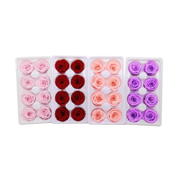 Indoor Decoration Beautiful Preserved Rose Heads Customized Color