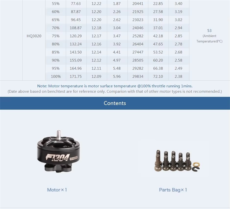 T-Motor F1204 Kv5000 6500 Brushless Metal Drone Motor For 2.5-3 Inch Toothpicks And Whoops