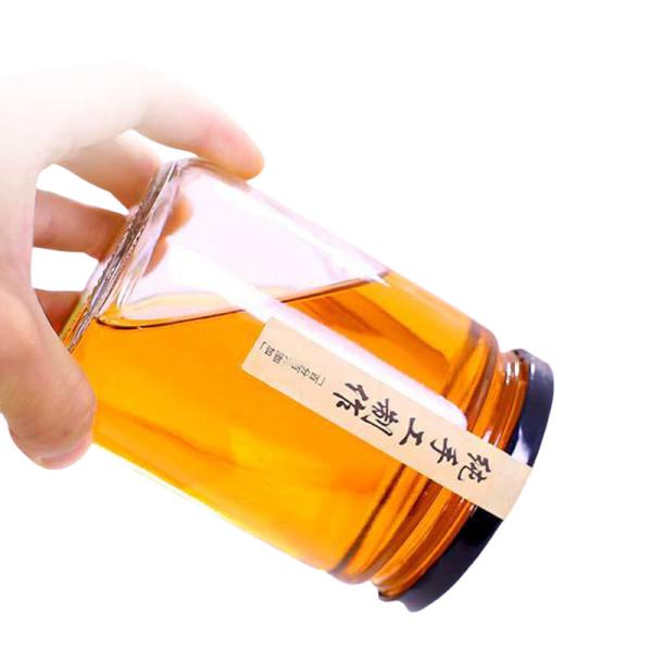 Safe Transparent Glass Honey Jar Corrosion Resistant For Wedding Favors