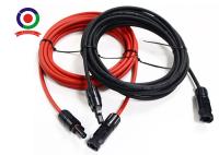 10AWG une paire 50 pieds de + 50 pieds rouges de panneau solaire d'extension de fil noir de câble