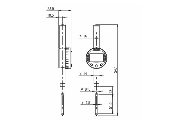 0-50.8mm Electronic Dial Gauge Digital Indicator Precision Measuring Tools