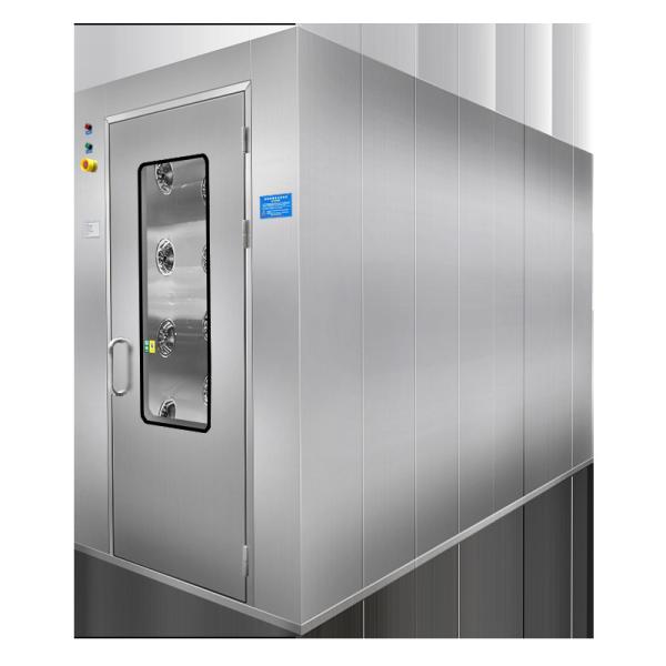 220V 50Hz Air Shower Room with Powder Coated Steel / SUS304 Construction and 13-25m/s Wind Speed for Clean Rooms