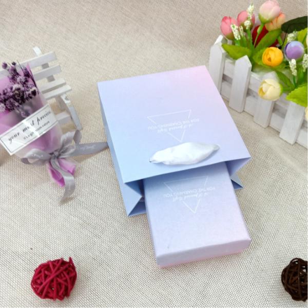 CMYK Travel Organizer Pink Paper Jewelry Box With Lid Custom Logo