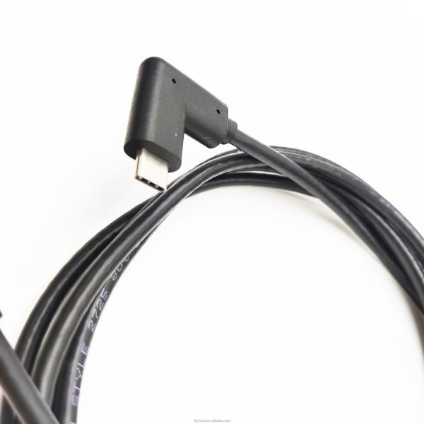 Ângulo esquerdo direito personalizado Ângulo C macho para USB C cabo feminino Tipo C cabo cabo de carregamento rápido