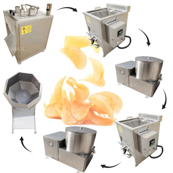 Semi Automatic Frozen Potato Flakes Chips Processing Plant for Potato Crisps Chips
