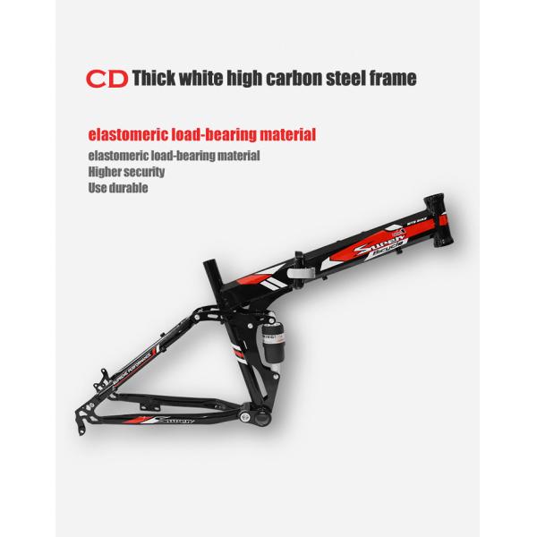 Noir Rouge/Blanc Bleu/Noir Argent/Blanc Vert Vélo de montagne pliable Pleine suspension 24/26/29 pouces Vélo en acier au carbone