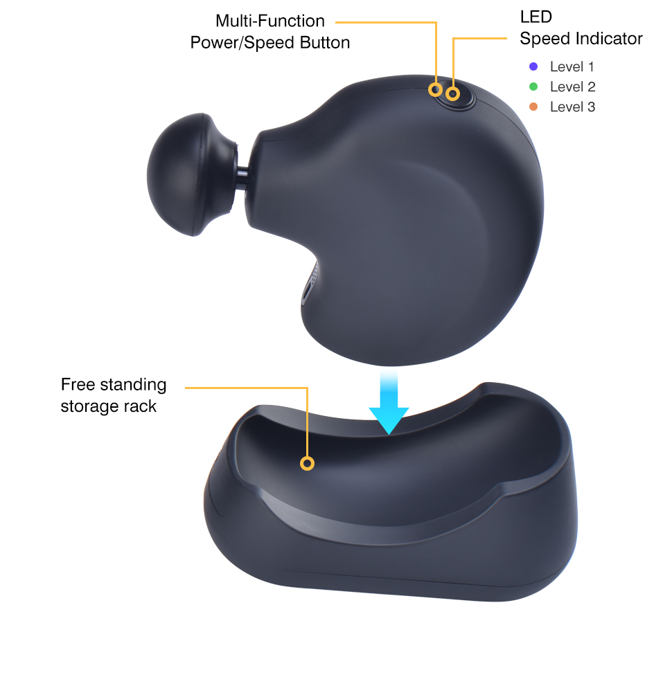 RTS High Quality Professional Grade Powerful Percussive Deep Tissue Neck Back Muscle Massager Gun