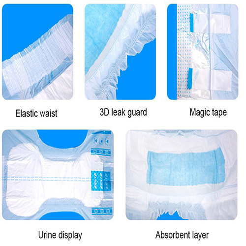 Пеленки PP предохранителя утечки старшие взрослые связывают ультра толстый взрослый сок тесьмой Сандия пеленок