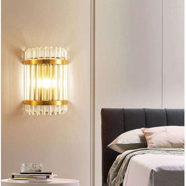 240V Bar Decoration Dia 210mm Hright 300mm / 500mm Crystal Wall Lamp