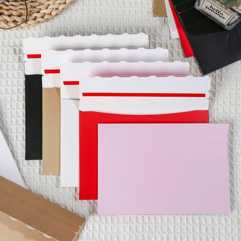 Decorative Scalloped Flap Peel And Seal Paper Envelopes For Greeting Cards