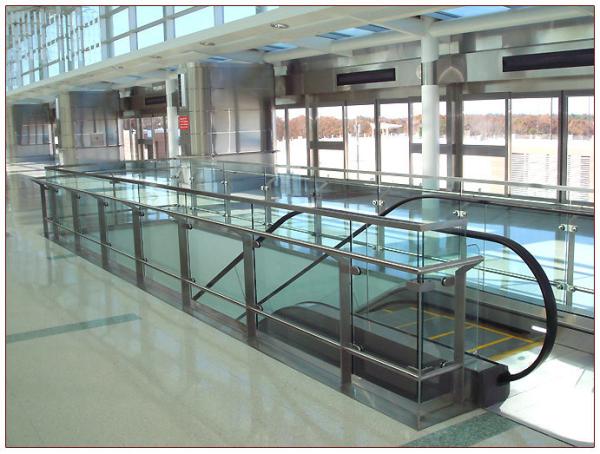Airport Tempered Laminated Glass Walls And Stairs , Toughened Glass 10 mm