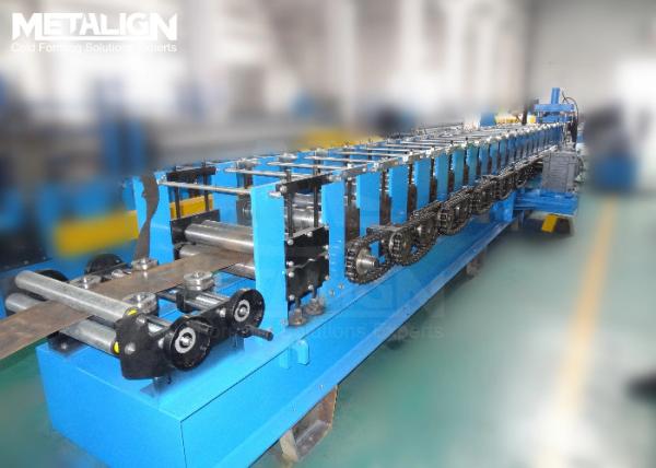Durable Hat Purlins Chain Drive Cold Roll Forming Machine Hydraulic Shearing High Precision Output