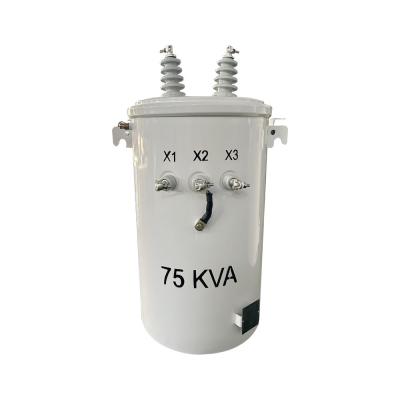 75kva Oil Single Phase Overhead Pole Mounted Distribution Transformer 4160GrdY/2400 To 120/240V